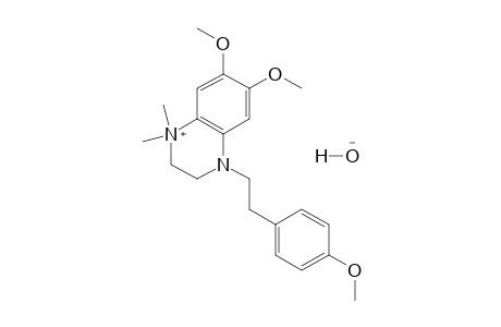 6,7-dimethoxy-1,1-dimethyl-4-(p-methoxyphenethyl)-1,2,3,4-tetrahydroquinoxalinium hydroxide