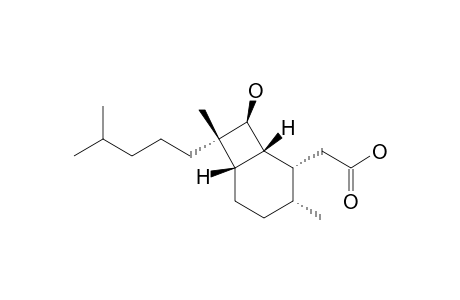 Bicyclo[4.2.0]octane-2-acetic acid, 8-hydroxy-3,7-dimethyl-7-(4-methylpentyl)-, [1R-(1.alpha.,2.beta.,3.beta.,6.alpha.,7.beta.,8.alpha.)]-