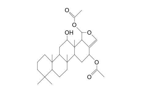 D-HOMOANDROSTANO[17,17a-c]FURAN-5',12,16-TRIOL, 5',17a-DIHYDRO-4,4,8-TRIMETHYL- 5',16-DIACETATE,