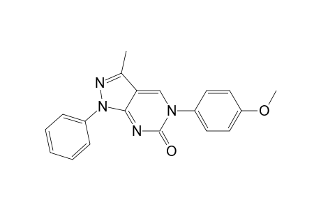 3-Methyl-1-phenyl-5-(4-methoxyphenyl)-6-oxo-5,6-dihydro-1H-pyrazolo[3,4-d]pyrimidine