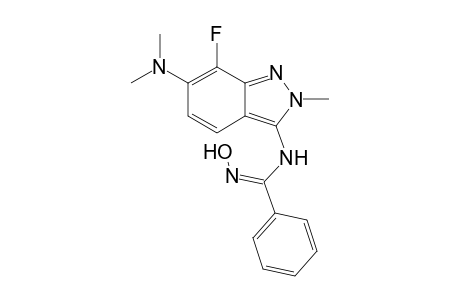 (Z)-N-[7-Fluoro-6-(N,N-dimethylamino)-2-methyl-2H-indazol-3-yl]-N'-hydroxy-benzamidine