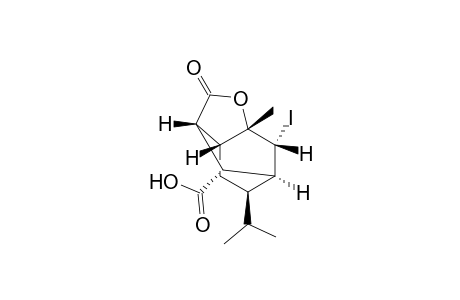 3,6-Methanobenzofuran-8-carboxylic acid, octahydro-7-iodo-7a-methyl-5-(1-methylethyl)-2-oxo-, [3R-(3.alpha.,3a.beta.,5.beta.,6.alpha.,7.beta.,7a.beta.,8R*)]-