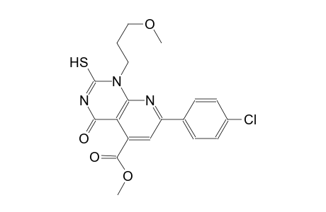 pyrido[2,3-d]pyrimidine-5-carboxylic acid, 7-(4-chlorophenyl)-1,4-dihydro-2-mercapto-1-(3-methoxypropyl)-4-oxo-, methyl ester
