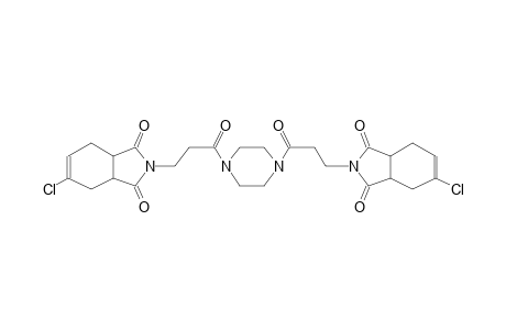 5-chloro-2-(3-{4-[3-(5-chloro-1,3-dioxo-1,3,3a,4,7,7a-hexahydro-2H-isoindol-2-yl)propanoyl]-1-piperazinyl}-3-oxopropyl)-3a,4,7,7a-tetrahydro-1H-isoindole-1,3(2H)-dione