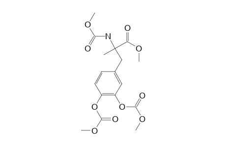 3-(3,4-Dihydroxyphenyl)-2-methyl-L-alanine, N,o,o'-tri(methoxycarbonyl)-, methyl ester