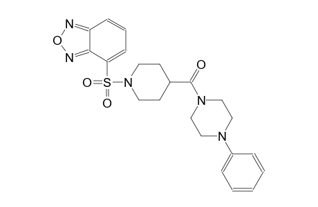 4-({4-[(4-phenyl-1-piperazinyl)carbonyl]-1-piperidinyl}sulfonyl)-2,1,3-benzoxadiazole