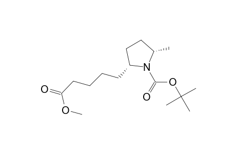 CIS-5-(1'-[(TERT.-BUTOXY)-CARBONYL]-5'-METHYLPYRROLIDIN-2'-YL)-PENTANOIC-ACID,METHYLESTER