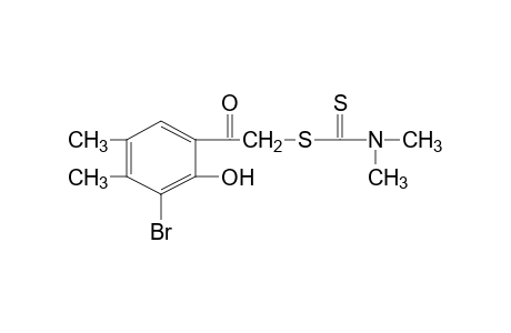 3'-bromo-4',5'-dimethyl-2'-hydroxy-2-mercaptoacetophenone, 2-(dimethyldithiocarbamate)