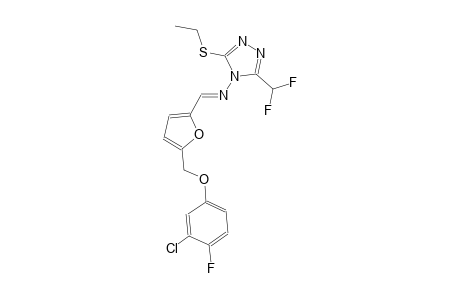 N-((E)-{5-[(3-chloro-4-fluorophenoxy)methyl]-2-furyl}methylidene)-3-(difluoromethyl)-5-(ethylsulfanyl)-4H-1,2,4-triazol-4-amine