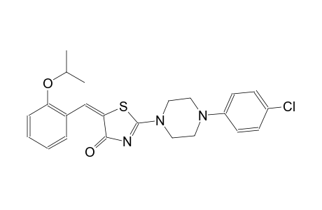 (5E)-2-[4-(4-chlorophenyl)-1-piperazinyl]-5-(2-isopropoxybenzylidene)-1,3-thiazol-4(5H)-one