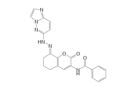 N-[8-(Imidazo[1,2-b]pyridazin-6-yl)hydrazono-5,6,7,8-tetrahydro-2-oxo-2H-1-benzopyran-3-yl]benzamide