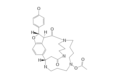 (+)-N(6)-ACETOXYAPHELANDRINE;(+)-N(6)-ACETOXY-17-(PARA-HYDROXYPHENYL)-16-OXA-1,6,10,23-TETRAAZATETRACYClO-[9,8,6,2(12,15),0(14,18)]-HEPTACOS