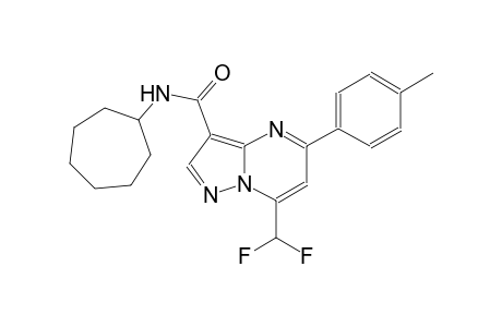 N-cycloheptyl-7-(difluoromethyl)-5-(4-methylphenyl)pyrazolo[1,5-a]pyrimidine-3-carboxamide