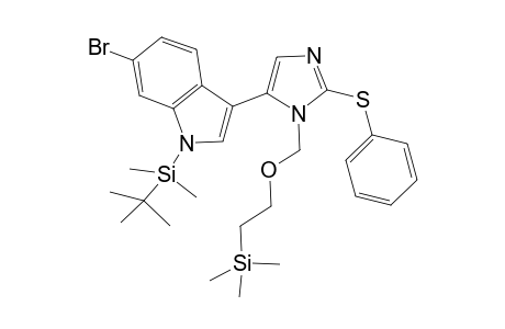 5-[3-[6-Bromo-1-(tert-butyldimethylsilyl)indolyl]]-1-[[2-(trimethylsilyl)ethoxy]methyl]-2-phenylthio-1H-imidazole