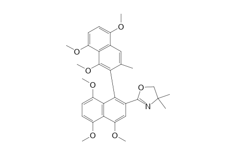 (+/-)-4,4-DIMETHYL-2-[4,5,8-TRIMETHOXY-1-(1',5',8'-TRIMETHOXY-3'-METHYLNAPHTHALEN-2'-YL)-NAPHTHALEN-2-YL]-4,5-DIHYDROOXAZOLE