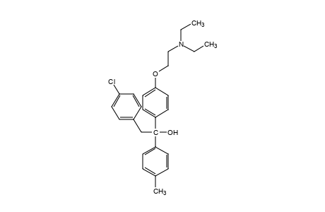 2-(p-chlorophenyl)-1-{p-[2-(diethylamino)ethoxy]phenyl}-1-p-tolylethanol