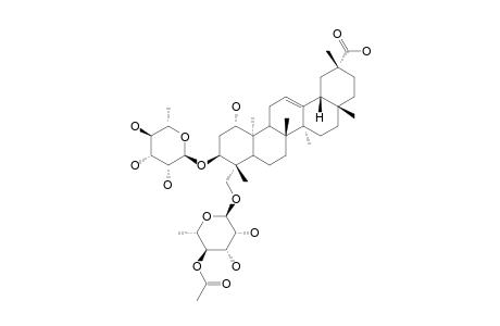 23-HYDROXYIMBERBIC-ACID-3-O-ALPHA-L-RHAMNOPYRANOSYL-23-O-ALPHA-L-4-ACETYLRHAMNOPYRANOSIDE