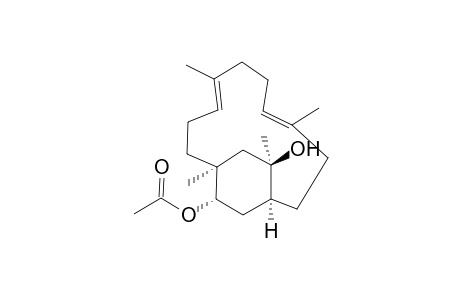 (+-)-1-epi-7,16-secotrinervita-7,11-diene-3.alpha.,15.beta.-diol 3-acetate