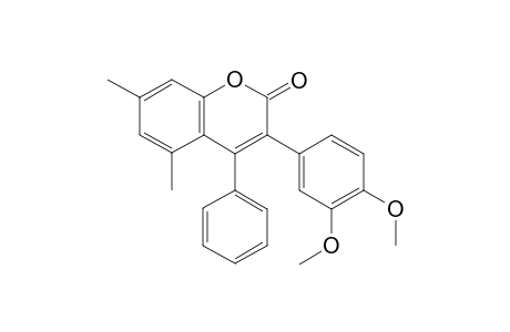 3-(3,4-Dimethoxyphenyl)-5,7-dimethyl-4-phenyl-2H-chromen-2-one