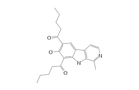 10,12-DIVALERYL-11-HYDROXY-3-METHYL-BETA-CARBOLINE