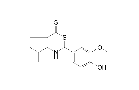 2-(4-hydroxy-3-methoxyphenyl)-7-methyl-2,5,6,7-tetrahydrocyclopenta[d][1,3]thiazine-4(1H)-thione