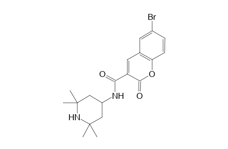 2H-1-benzopyran-3-carboxamide, 6-bromo-2-oxo-N-(2,2,6,6-tetramethyl-4-piperidinyl)-