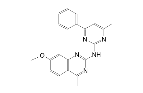 7-methoxy-4-methyl-N-(4-methyl-6-phenyl-2-pyrimidinyl)-2-quinazolinamine