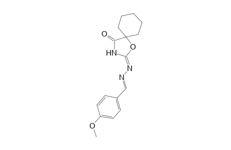 1-oxa-3-azaspiro[4,5]decane-2,4-dione, 2-azine with p-anisaldehyde