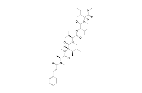 PTERULAMIDE_IV;E-CINNAMOYL-NME-ALA-NME-ILE-NME-VAL-NH-VAL-NME-ILE-NHME