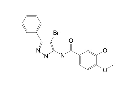 Benzamide, N-(4-bromo-3-phenyl-1H-pyrazol-5-yl)-3,4-dimethoxy-