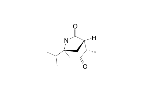 (-)-(1S,2S,5R)-2-methyl-5-isopropyl-6-azabicyclo[3.2.1]octane-3,7-dione