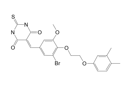 5-[3-Bromo-4-[2-(3,4-dimethylphenoxy)ethoxy]-5-methoxy-benzylidene]-2-thioxo-hexahydropyrimidine-4,6-quinone