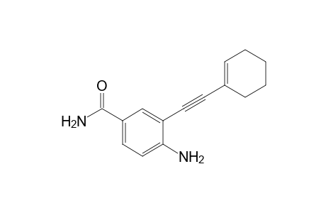 4-Amino-3-(1-cyclohexen-1ylethynyl)benzamide