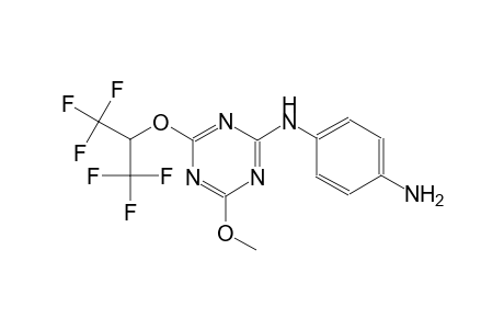 N-[4-Methoxy-6-(2,2,2-trifluoro-1-trifluoromethyl-ethoxy)-[1,3,5]triazin-2-yl]-benzene-1,4-diamine