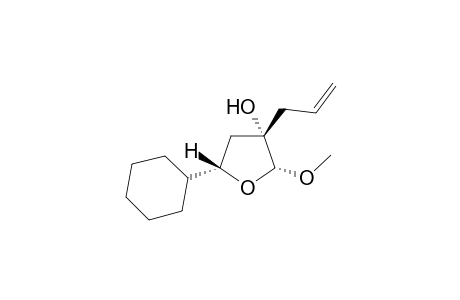 (2R*,3S*,5S*)-5-Cyclohexyl-3-hydroxy-2-methoxy-3-[(trimethylsilyl)oxy]tetrahydrofuran