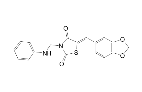 (5Z)-3-(Anilinomethyl)-5-(1,3-benzodioxol-5-ylmethylene)-1,3-thiazolidine-2,4-dione