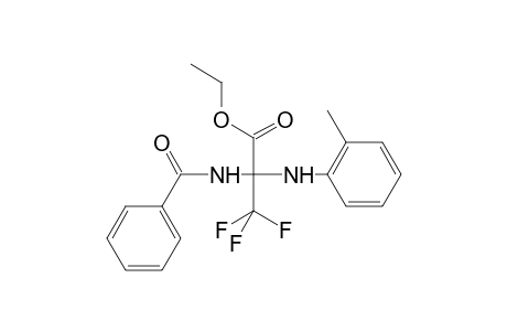 Propanoic acid, 2-(benzoylamino)-3,3,3-trifluoro-2-[(2-methylphenyl)amino]-, ethyl ester