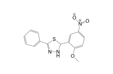 2-(2-methoxy-5-nitrophenyl)-5-phenyl-2,3-dihydro-1,3,4-thiadiazole