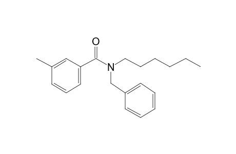 Benzamide, 3-methyl-N-benzyl-N-hexyl-