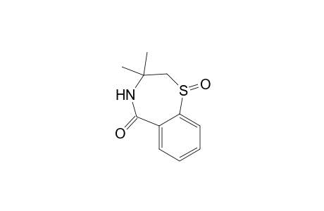 1,4-Benzothiazepin-5(2H)-one, 3,4-dihydro-3,3-dimethyl-, 1-oxide