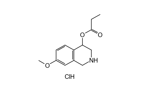 7-Methoxy-1,2,3,4-tetrahydro-4-isoquinolinol, propionate (ester), hydrochloride