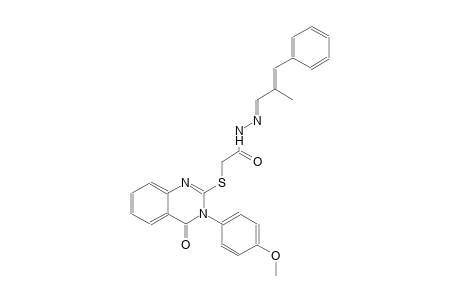 2-{[3-(4-methoxyphenyl)-4-oxo-3,4-dihydro-2-quinazolinyl]sulfanyl}-N'-[(E,2E)-2-methyl-3-phenyl-2-propenylidene]acetohydrazide