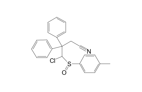 4-Chloro-3,3-diphenyl-4-(p-tolylsulfinyl)butyronitrile