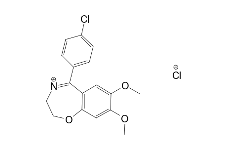 5-(p-chlorophenyl)-2,3-dihydro-7,8-dimethoxy-1,4-benzoxazepine, hydrochloride