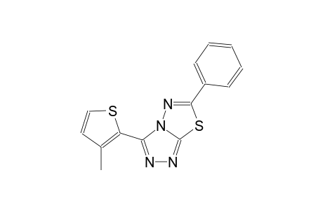 [1,2,4]triazolo[3,4-b][1,3,4]thiadiazole, 3-(3-methyl-2-thienyl)-6-phenyl-
