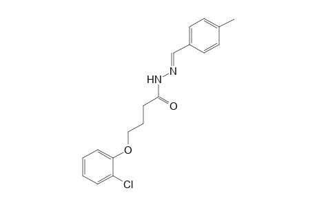 4-(o-chlorophenoxy)butyric acid, (p-methylbenzylidene)hydrazide