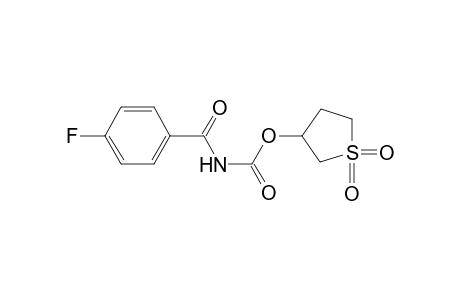 (4-Fluorobenzoyl)carbamic acid, 1,1-dioxotetrahydro-1.lambda.(6)-thiophen-3-yl ester