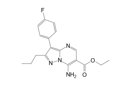 pyrazolo[1,5-a]pyrimidine-6-carboxylic acid, 7-amino-3-(4-fluorophenyl)-2-propyl-, ethyl ester
