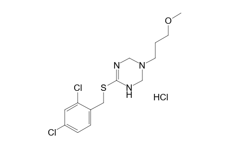 6-[(2,4-dichlorobenzyl)thio]-3-(3-methoxypropyl)-1,2,3,4-tetrahydro-s-triazine, monohydrochloride