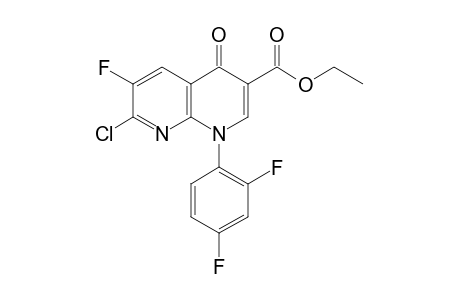 Ethyl 7-chloro-1-(2,4-difluorophenyl)-6-fluoro-4-oxo-1,4-dihydro-1,8-naphthyridine-3-carboxylate